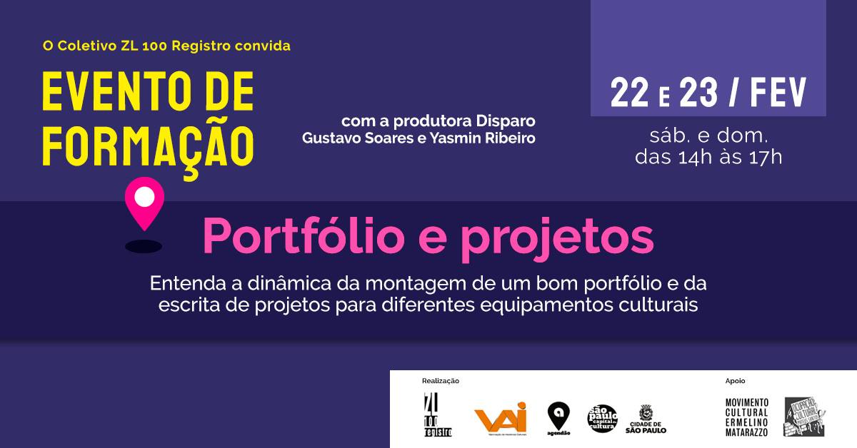 Oficina de Portfólio e projetos para artistas periféricos